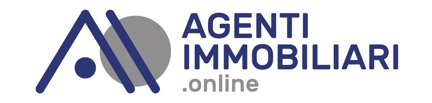Agenti Immobiliari .online — Il blu dell'agenzia: logo, 121×29 MM