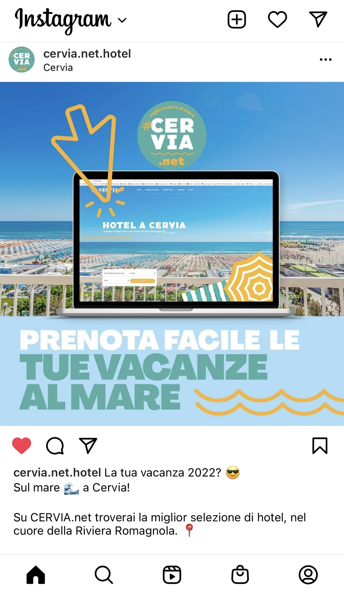 cervia.net — Voglio andare al mare: logo, 1156×2000 PX