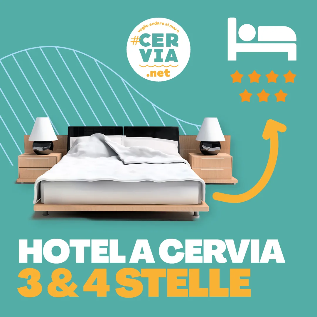 cervia.net — Voglio andare al mare: logo, 1080×1080 PX