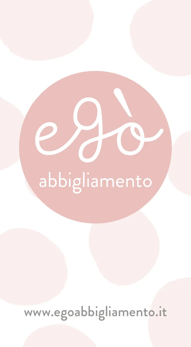 Egò Abbigliamento — Marchio scritto a mano: tavola 1 di 2, 55×100 MM