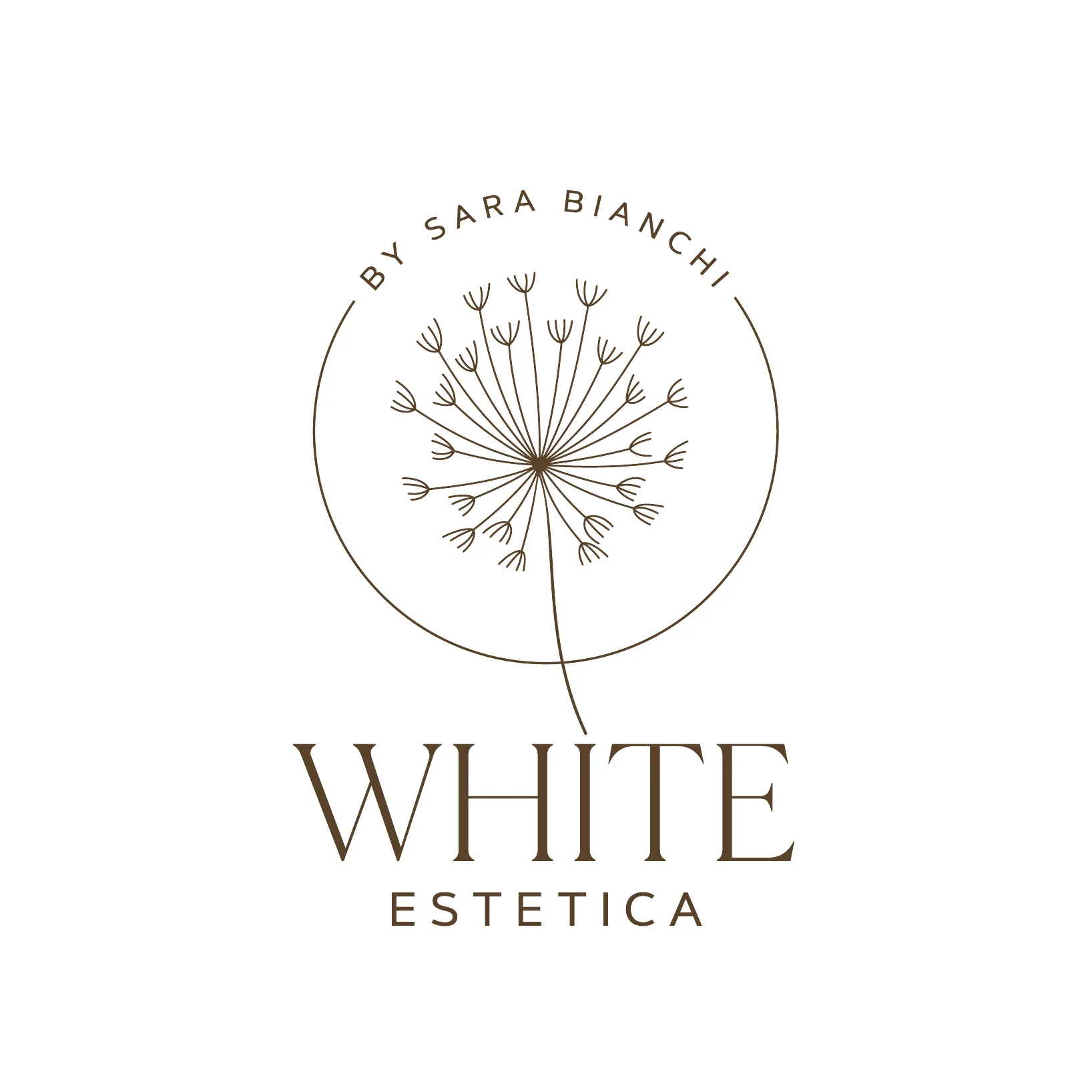 Estetica White di Sara Bianchi — Un soffione per insegna: logo, 138×138 MM